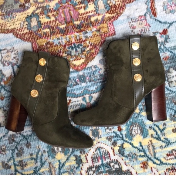 tommy hilfiger green boots